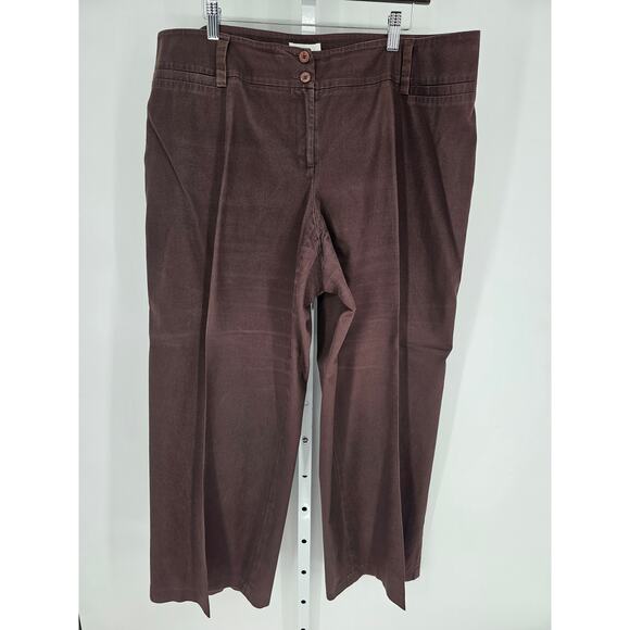 I.N. Studio Purple Cotton Blend High-Rise Double Button Dress Pants Size 18W - Picture 1 of 4